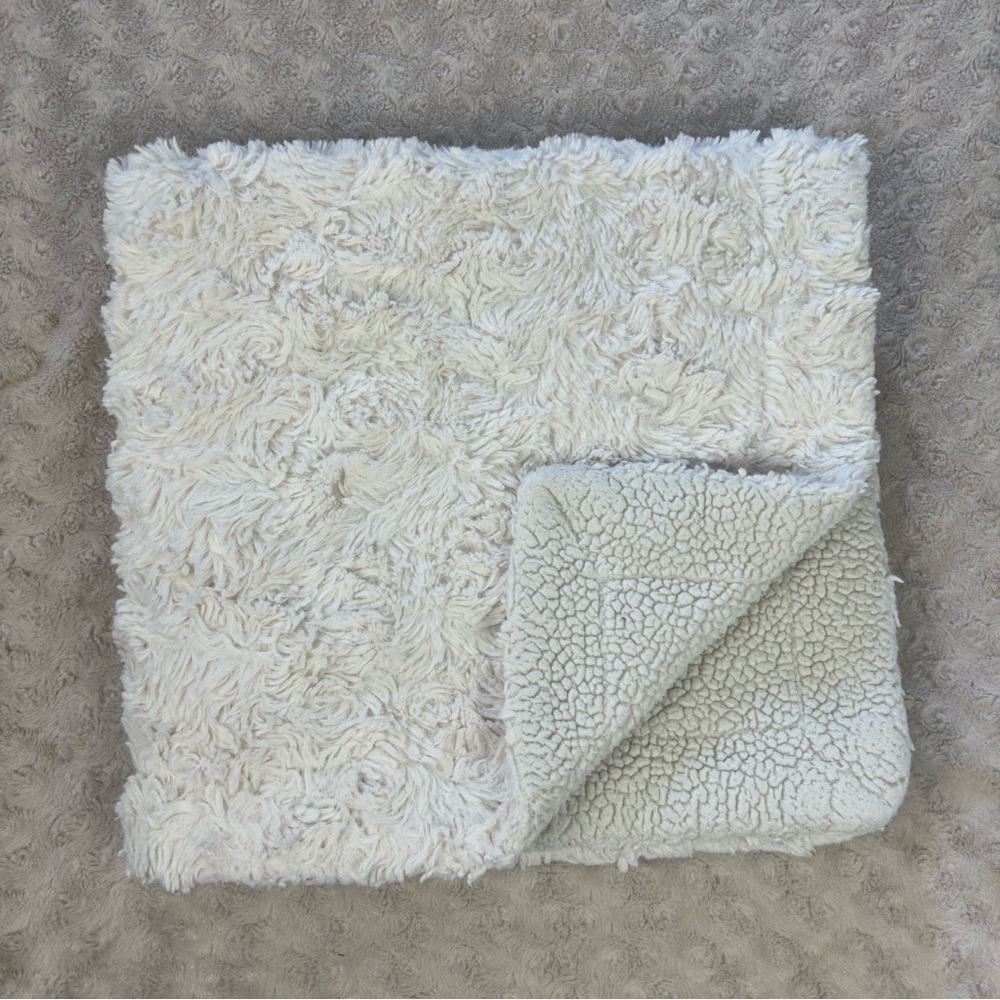 Kyle & Deena Cream Off White Baby Blanket Sherpa Swirl Lovey